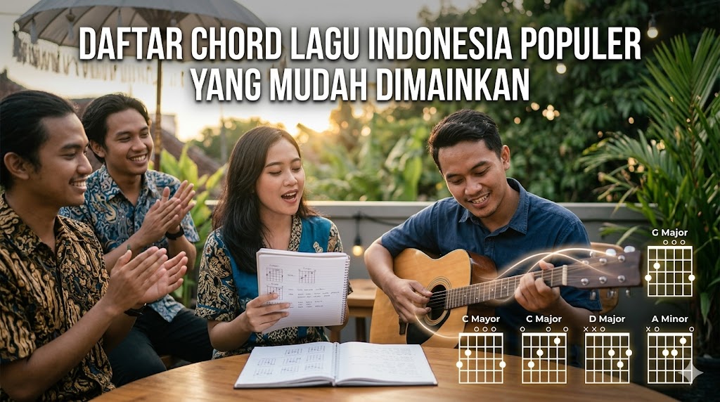 Daftar Chord Lagu Indonesia Populer yang Mudah Dimainkan