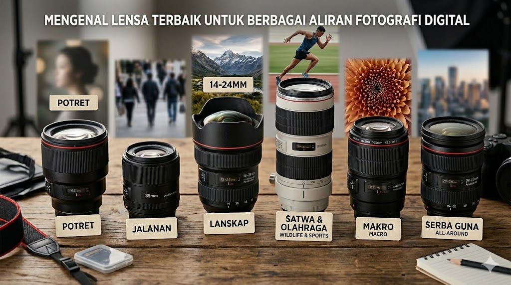 Lensa Terbaik untuk Berbagai Aliran Fotografi Digital